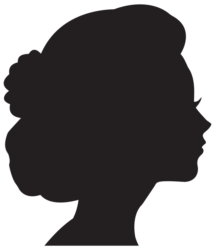 Onlinelabels Clip Art Female Head Profile Silhouette 2